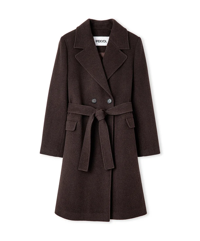 Ipekyol  Double-Breasted Coat with Belt for Women | Best Price UAE